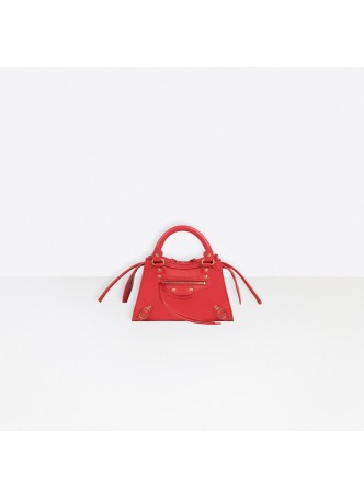 BALENCIAGA Neo Classic Mini Top Handle Bag in red smooth calfskin 63852411