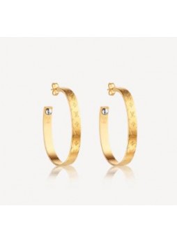 Louis Vuitton NANOGRAM HOOP EARRINGS M00220 