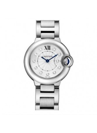 Cartier Ballon Bleu  Small 28mm Ladies Steel Band Quartz Watch WE902073