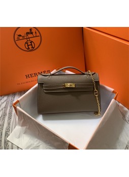 HERMES Mini Kelly Pouchette 22cm Bag C8020  