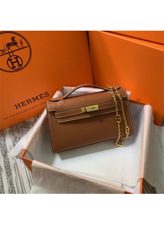 HERMES Mini Kelly Pouchette 22cm Bag C8022 