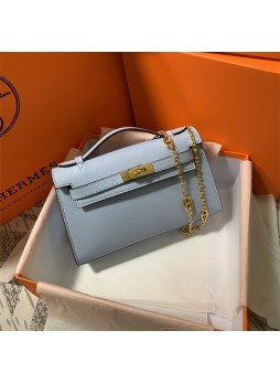 HERMES Mini Kelly Pouchette 22cm Bag C8023