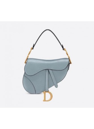 DIOR SADDLE BAG Cloud Blue Shiny Goatskin M0446