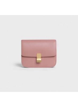 CELINE MEDIUM CLASSIC BAG IN BOX CALFSKIN ANTIQUE ROSE    189173