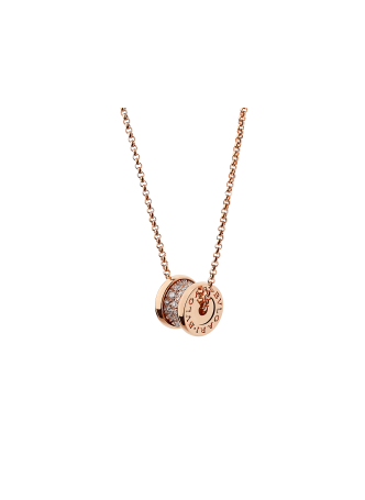 BVLGARI B.zero1 Rose Gold NECKLACE with Pavé Diamonds  351116