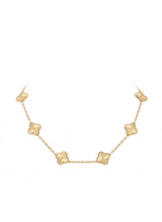 Van Cleef & Arpels Vintage Alhambra necklace, 10 motifs Yellow gold   VCARP3JJ00