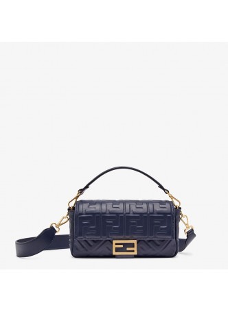 FENDI BAGUETTE  Blue Nappa Leather  Bag  8BR600