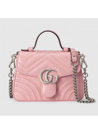 GUCCI Pastel pink GG Marmont mini top handle bag    547260IP58