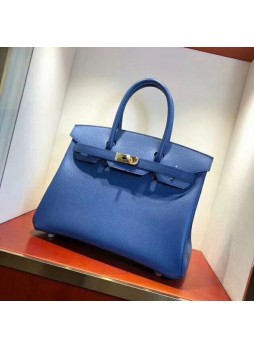 HERMES Birkin 30cm Epsom  R2  Blue Agate H9872